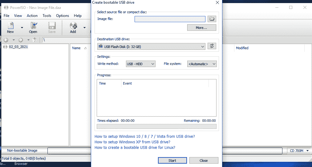 how to create mac bootable usb on windows using poweriso