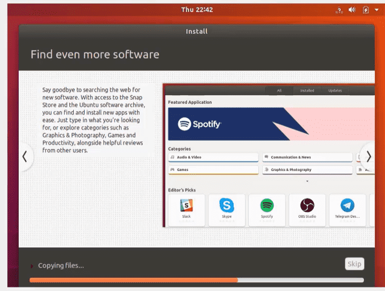 ubuntu is installing